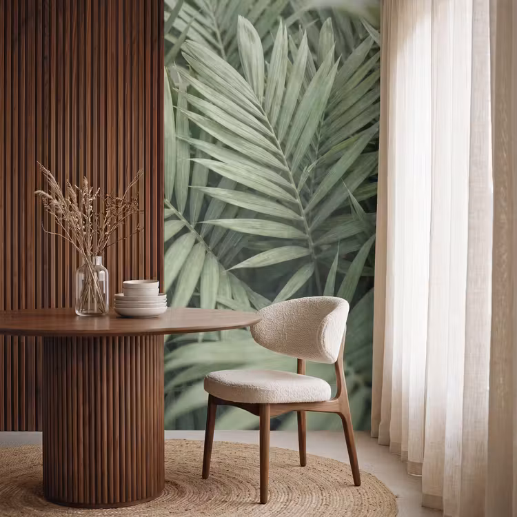 Plant - Palmbladeren - Natuur - Groen Behang Vlies klein -sfeer1
