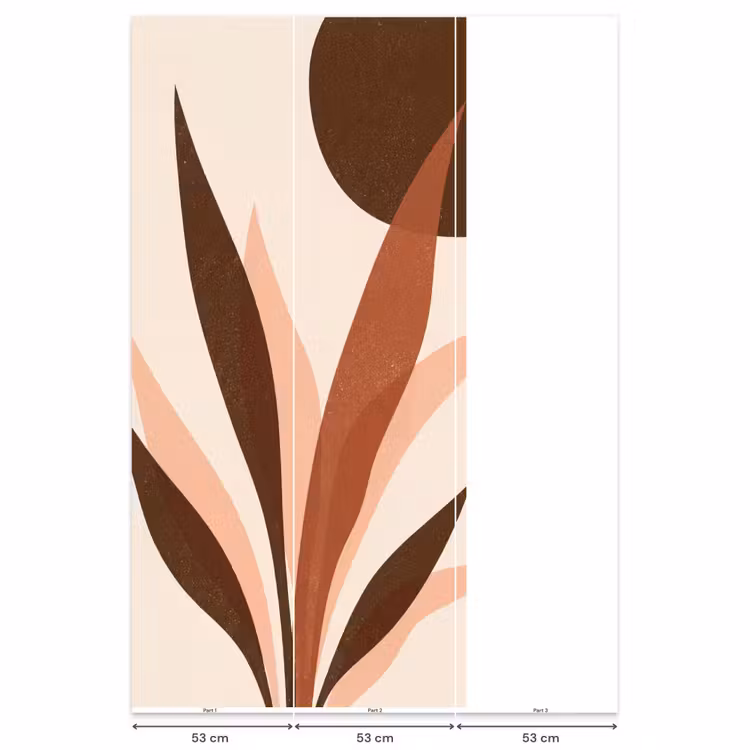 Planten - Abstract - Natuur - Bruin Behang Vlies klein -USP_banen
