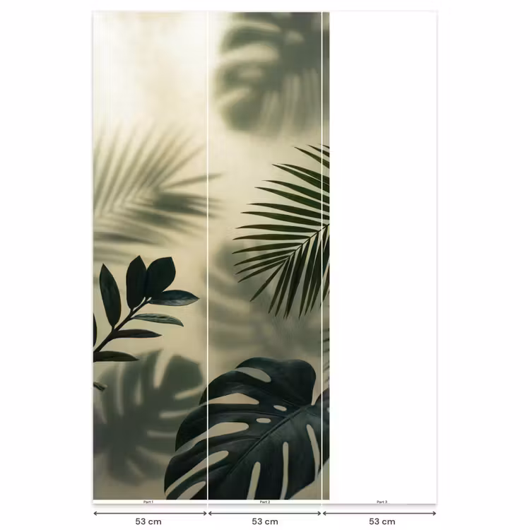 Planten - Bladeren - Schaduwen - Groen - Modern Behang Vlies klein -USP_banen