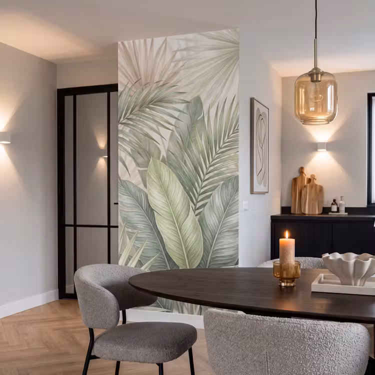 Planten - Tropisch - Bladeren - Groen - Natuur Behang Vlies klein -sfeer3