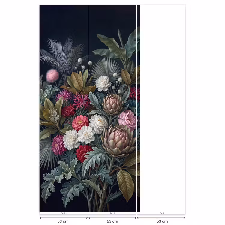 Planten - Tropisch - Botanisch - Donker - Groen Behang Vlies klein -USP_banen