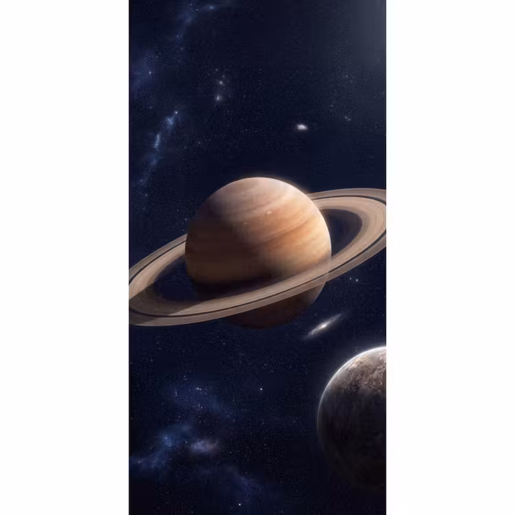 Planeten - Saturnus - Ruimte Behang Vlies klein -3d_website