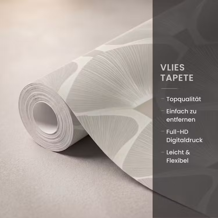 Paneel - Ginkgo - Zand Behang Vlies klein 1076 -USP_closeupDE