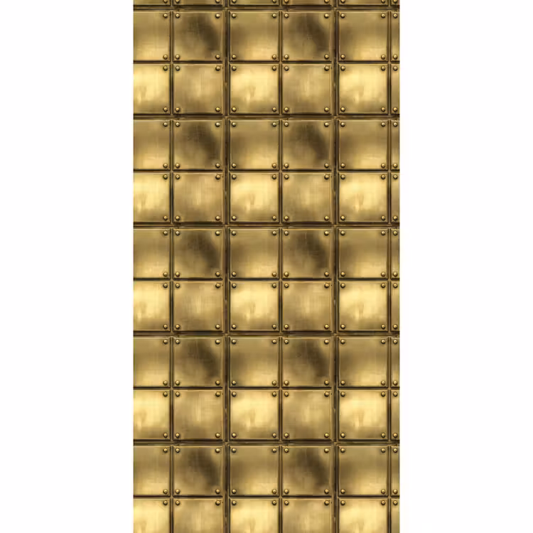 Tapete - Platten – Industrial – Cool – Gold - Platen - Industrieel - Stoer - Goud Behang Vlies klein 1076