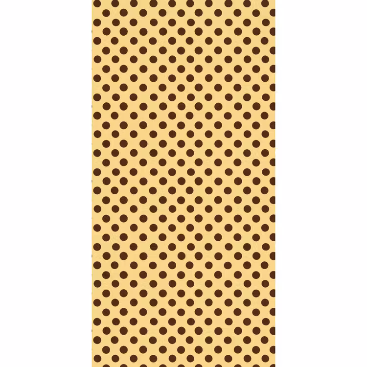 Polka Dot - Stippen - Retro - Geel - Bruin Behang Vlies klein 1076 -3d_website