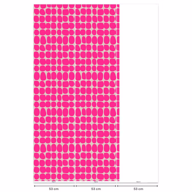 Stippen - Patroon - Roze Behang Vlies klein 1076 -USP_banen