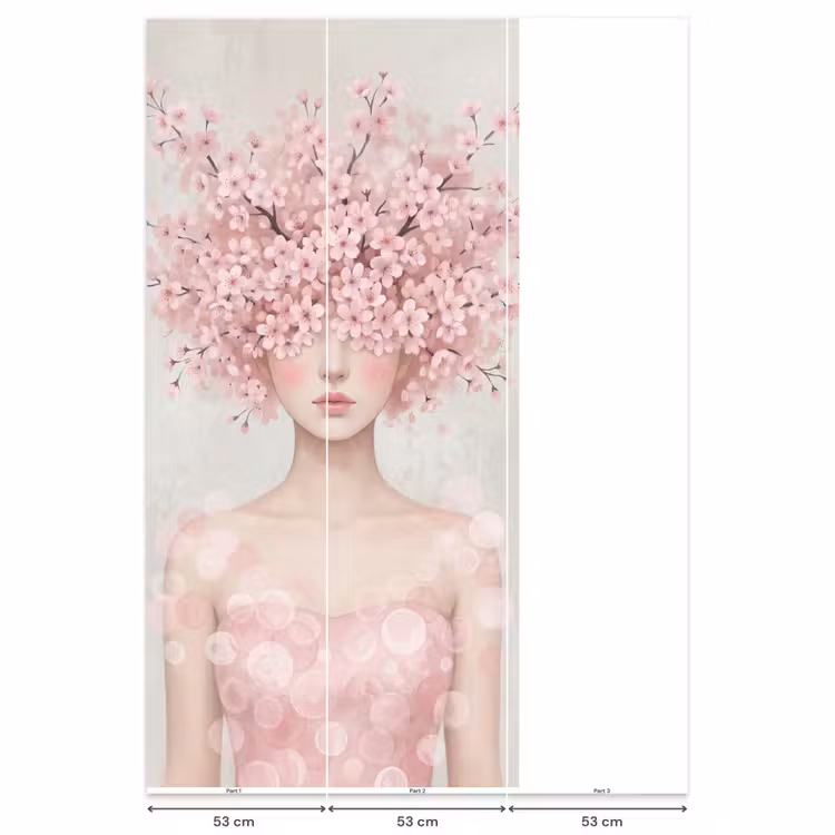 Portret - Kersenbloesem - Roze Behang Vlies klein -USP_banen