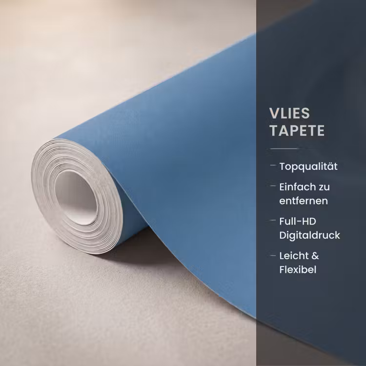 Portret - Zonnebril - Rook - Abstract - Blauw Behang Vlies klein -USP_closeupDE