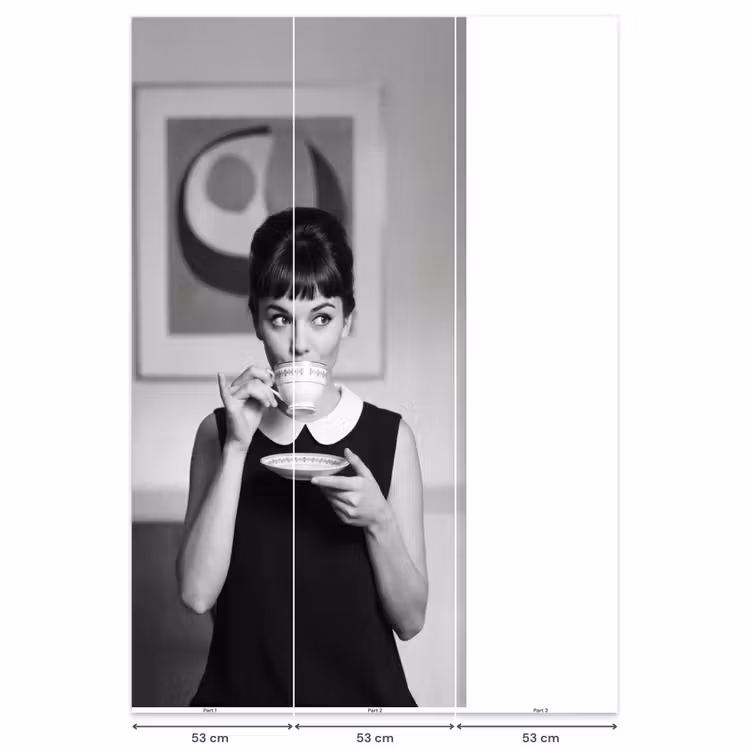 Portret - Thee - Vrouw Behang Vlies klein -USP_banen