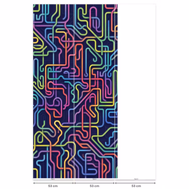 Retro - Abstract - Neon Behang Vlies klein -USP_banen
