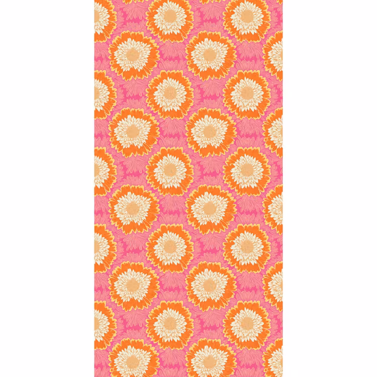 Retro - Bloemen - Kleurrijk Behang Vlies klein 1076 -3d_website