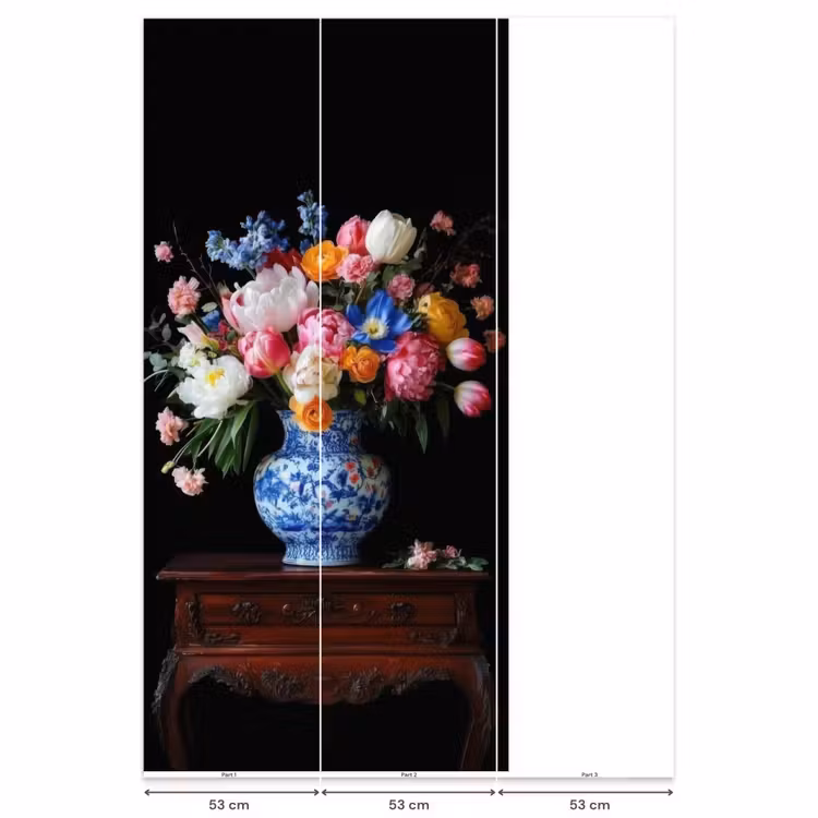 Rozen - Bloemen - Vaas - Boeket Behang Vlies klein -USP_banen