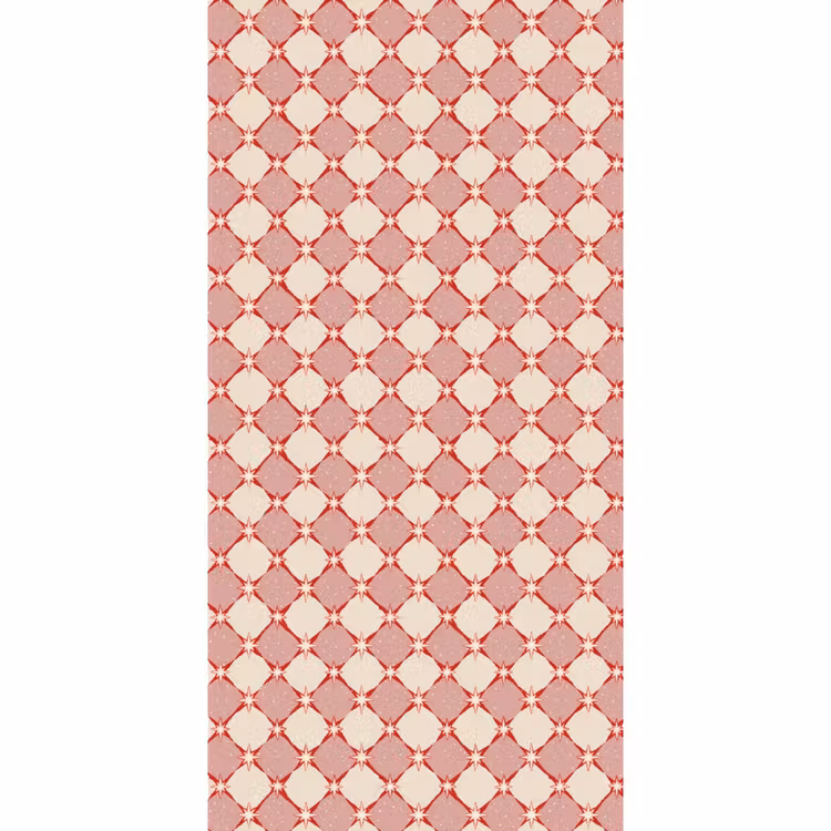 Ruiten - Sterren - Vintage - Oudroze - Rood Behang Vlies klein 1076 -3d_website