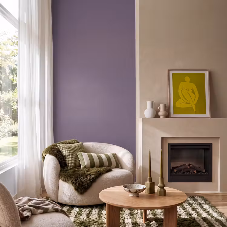 Velvet - Aubergine - Paars Behang Vlies klein 1076 -sfeer2