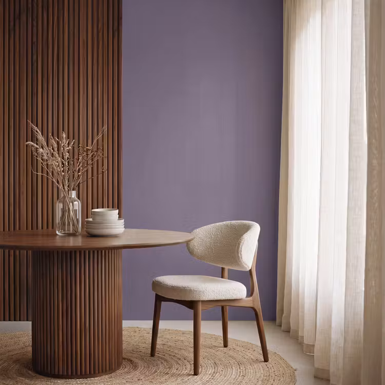 Velvet - Aubergine - Paars Behang Vlies klein 1076 -sfeer1