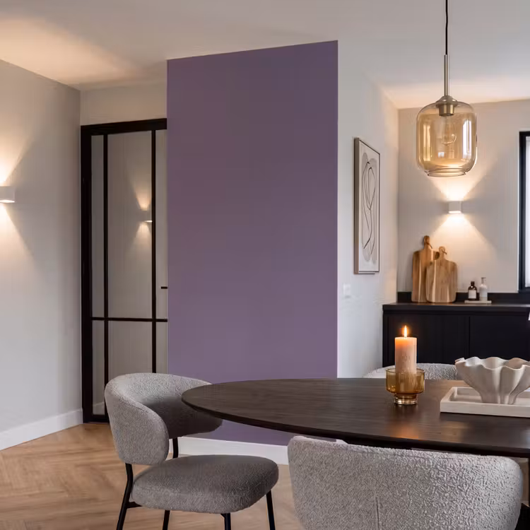 Velvet - Aubergine - Paars Behang Vlies klein 1076 -sfeer3