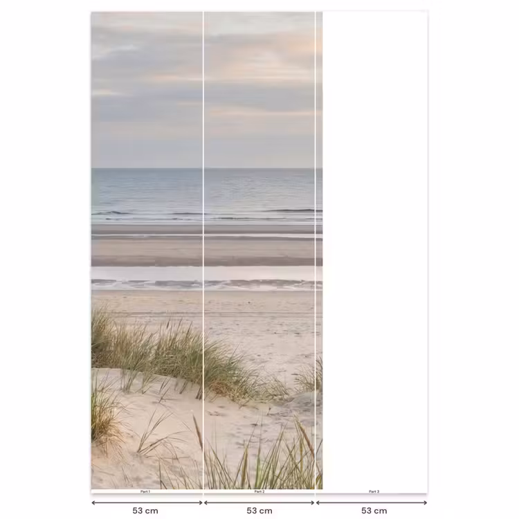 Zandstrand - Bewolkt - Duinen Behang Vlies klein -USP_banen
