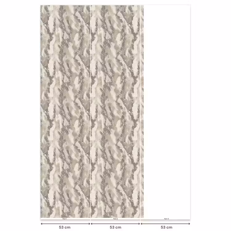 Slang - Patroon - Taupe Behang Vlies klein 1076 -USP_banen
