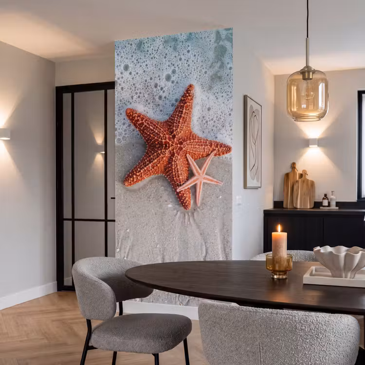 Zeester - Strand - Zee Behang Vlies klein -sfeer3