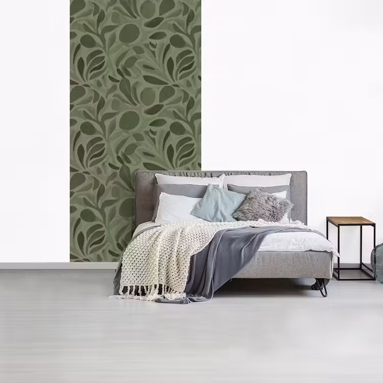 Sereen - Bladeren - Groen fotobehang vinyl groot 64 -slaapkamer