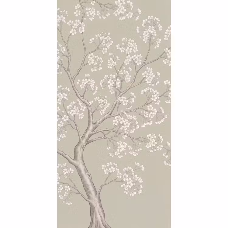 Sereen - Bloesem - Wit Behang Vlies klein -3d_website
