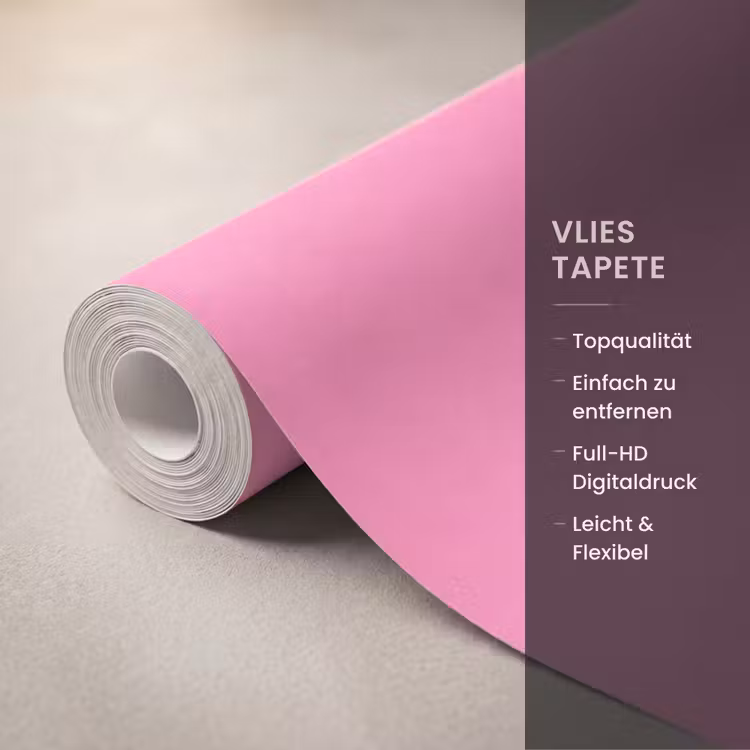 Smiley - Bloem - Roze Behang Vlies klein -USP_closeupDE