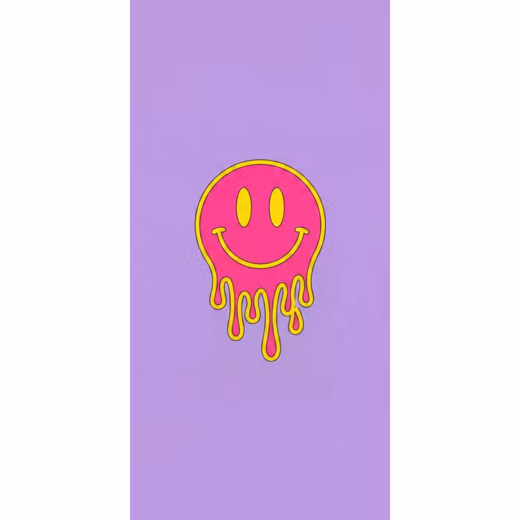 Smiley - Drip - Neon Behang Vlies klein -3d_website