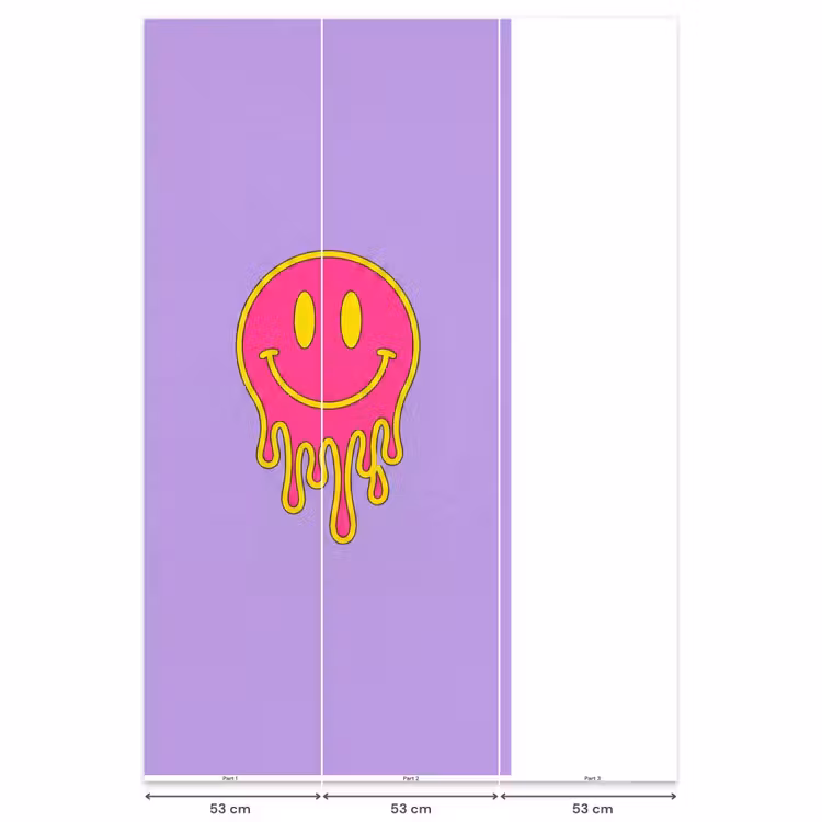 Smiley - Drip - Neon Behang Vlies klein -USP_banen