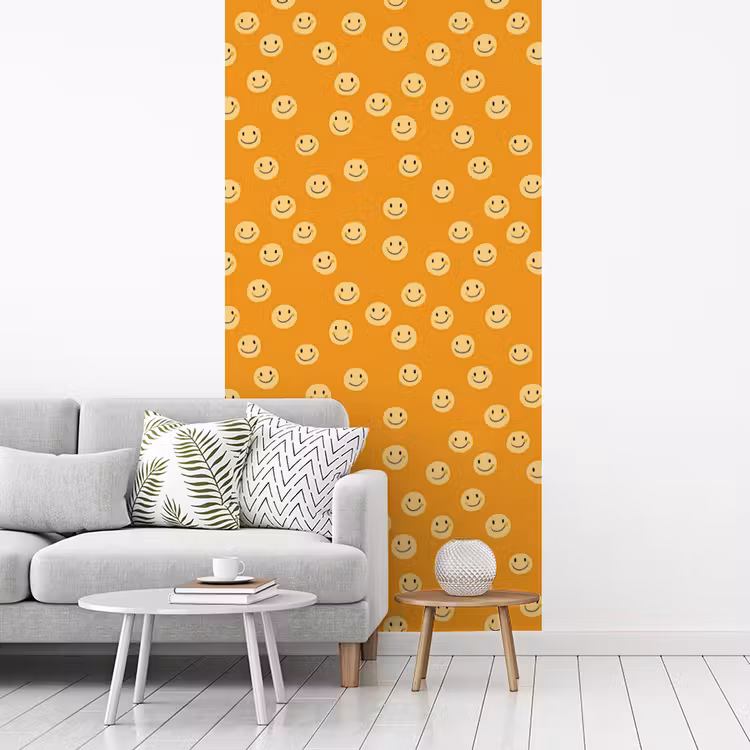 Smileys - Retro - Heel fotobehang vinyl groot 64 -woonkamer
