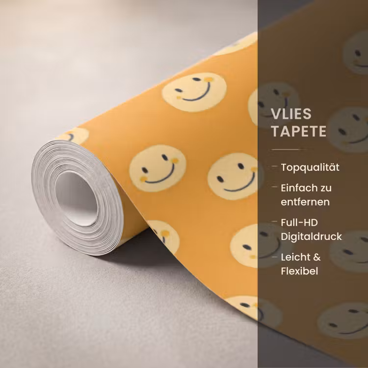 Smileys - Retro - Heel Behang Vlies klein 1076 -USP_closeupDE