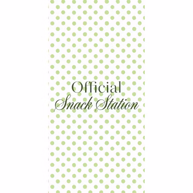 Snack Station - Groen - Stippen Behang Vlies klein -3d_website