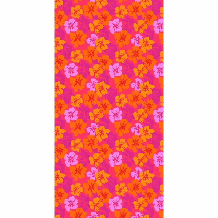 Zomers - Hibiscus - Kleurrijk Behang Vlies klein 1076 -3d_website