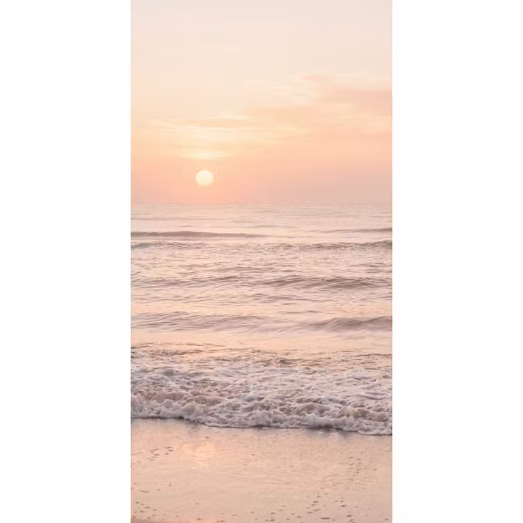 Zon - Strand - Roze Behang Vlies klein -3d_website