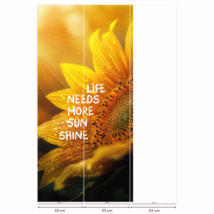 Zonnebloem - Close up - Geel - Quote Behang Vlies klein -USP_banen