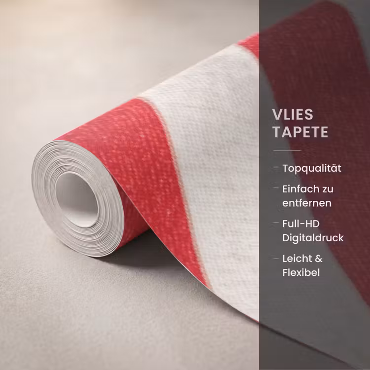 Parasol - Strepen - Zomer - Rood - Blauw Behang Vlies klein -USP_closeupDE