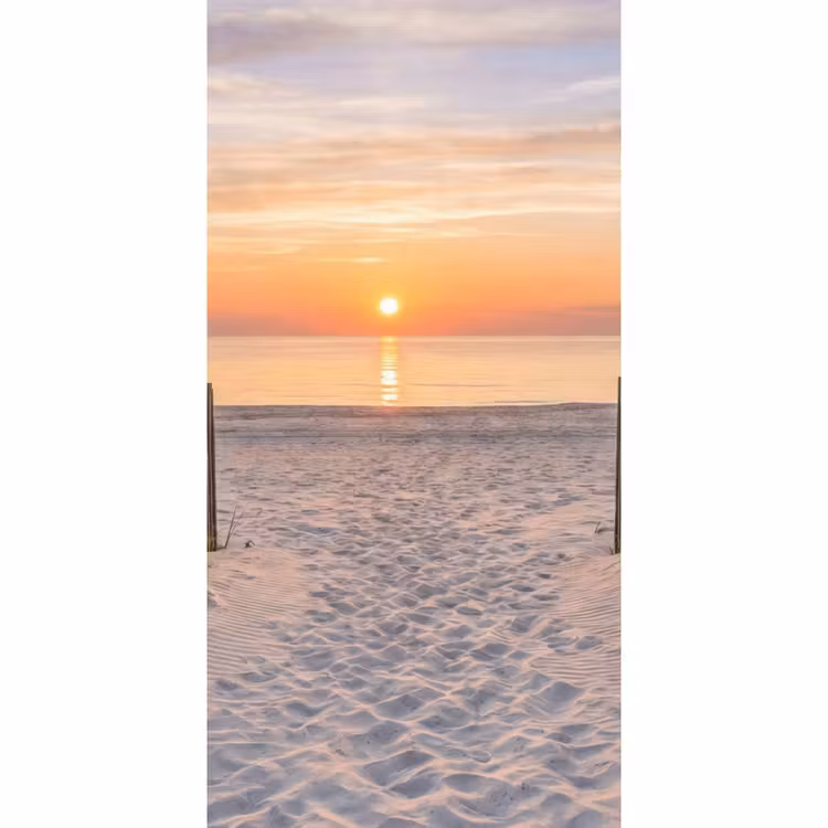 Zonsondergang - Strand - Zand Behang Vlies klein -3d_website