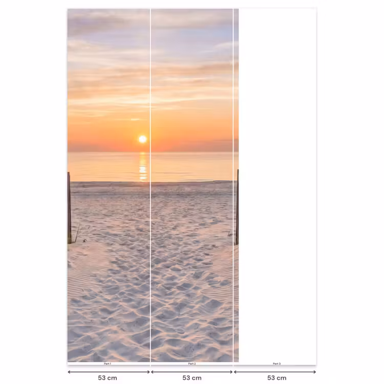 Zonsondergang - Strand - Zand Behang Vlies klein -USP_banen