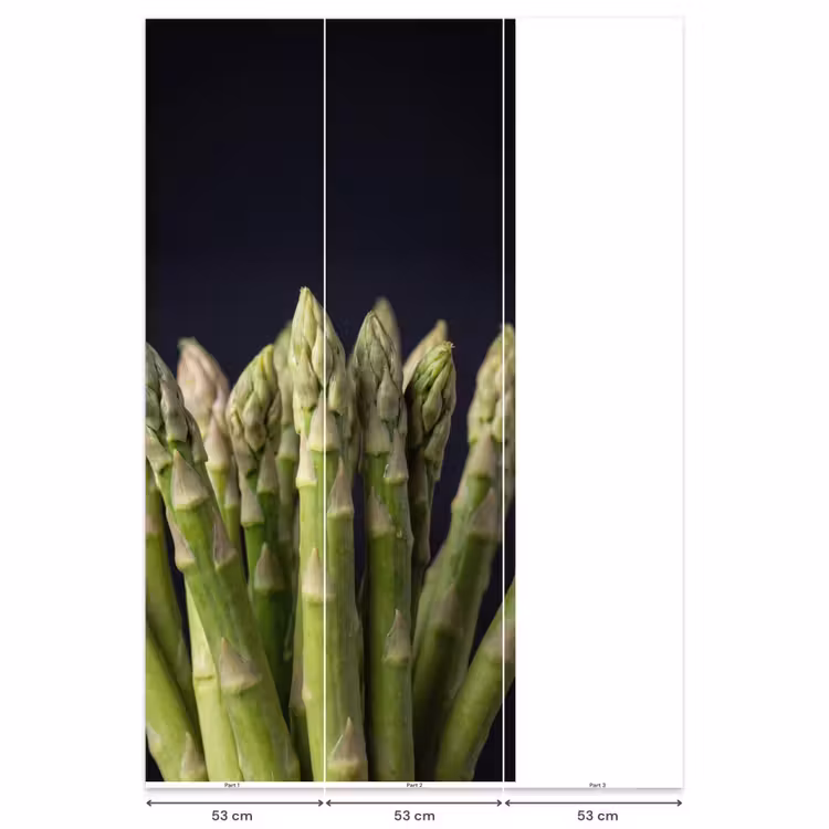Asperges - Groen - Zwart Behang Vlies klein -USP_banen