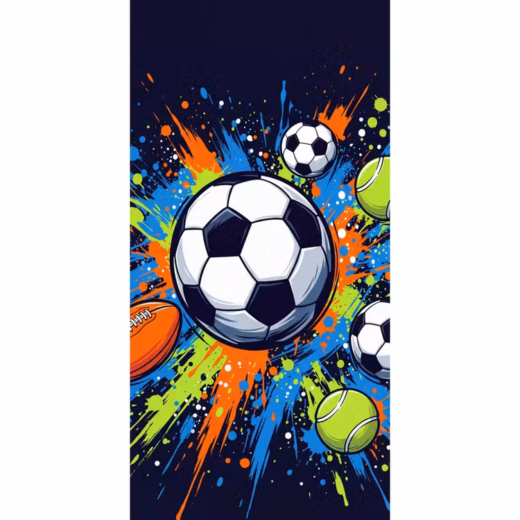 Sport - Ballen - Kleurrijk Behang Vlies klein -3d_website