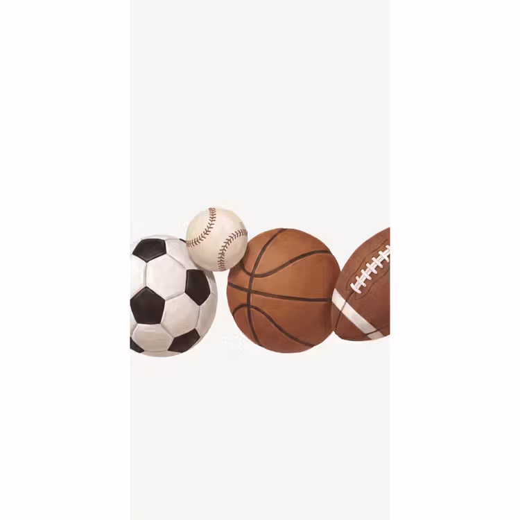 Sport - Ballen - Illustratie Behang Vlies klein -3d_website