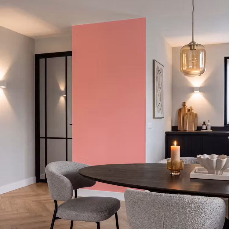 Dusty - Peach - Koraal Behang Vlies klein 1076 -sfeer3