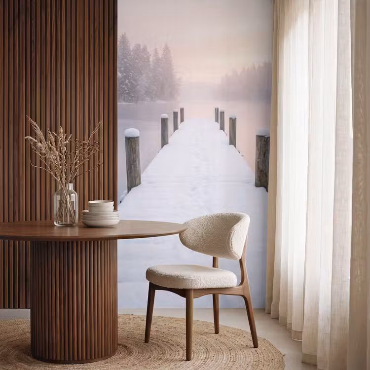 Steiger - Meer - Mist - Winter - Serene Behang Vlies klein -sfeer1