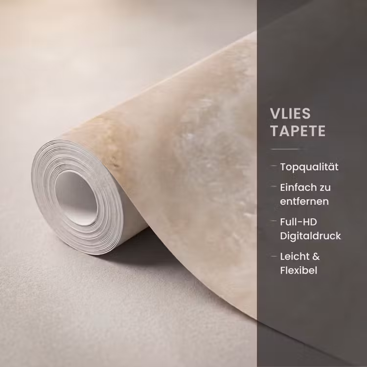 Steen - Ader - Natuur - Modern - Beige Behang Vlies klein -USP_closeupDE