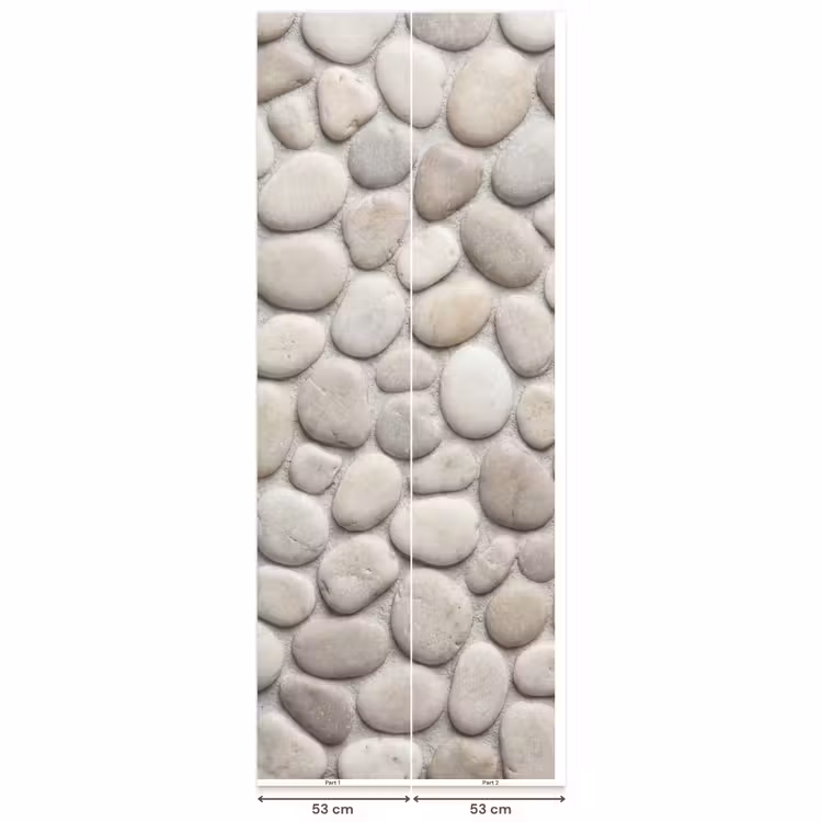 Steen - Kiezel - Natuur - Minimalistisch - Beige Behang Vlies klein -USP_banen