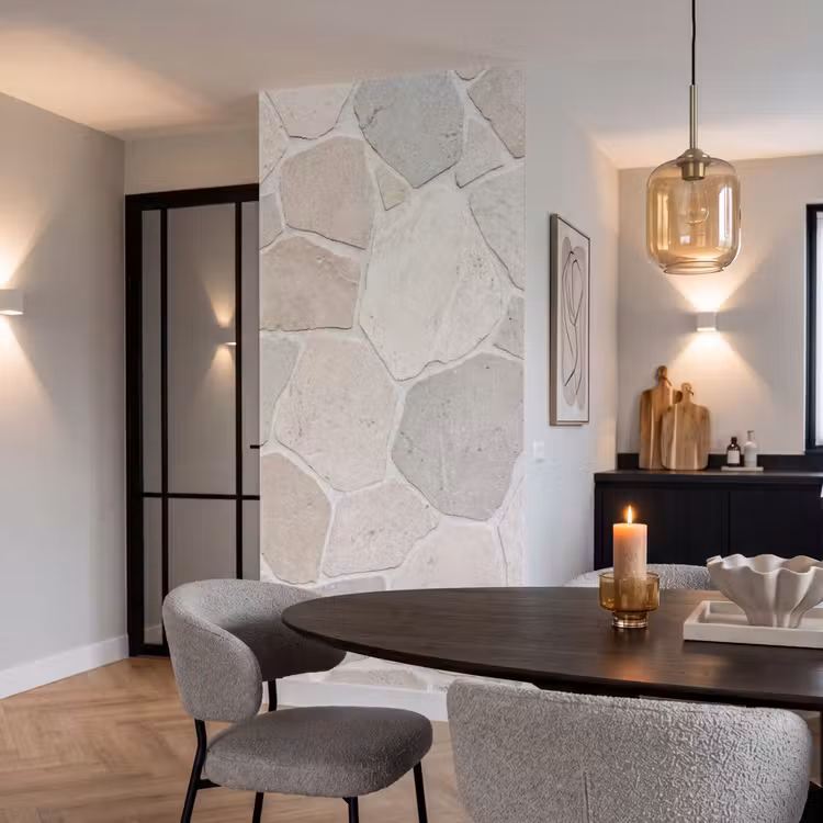 Steen - Patroon - Textuur - Beige Behang Vlies klein -sfeer3