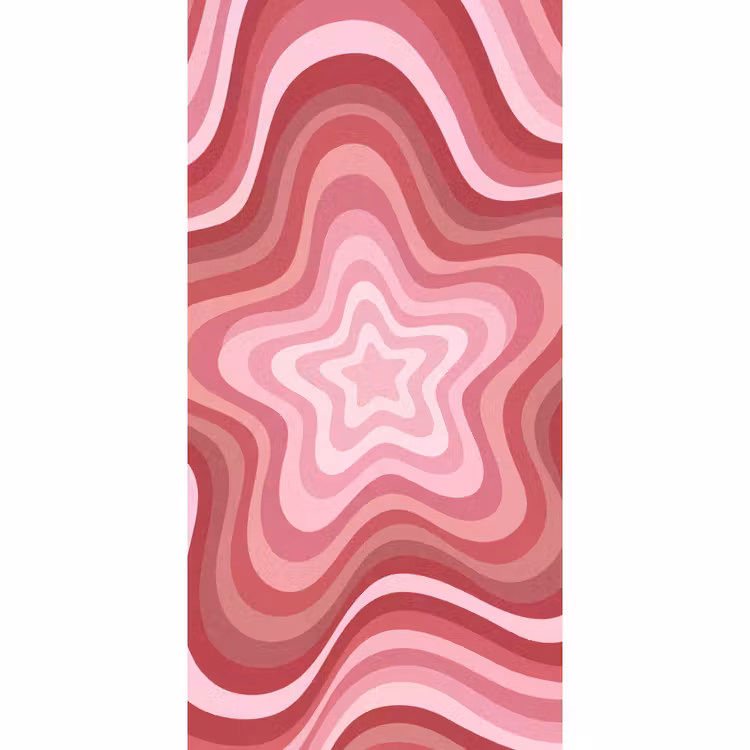 Ster - Golvend - Abstract - Roze Behang Vlies klein -3d_website