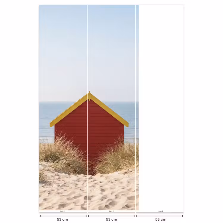 Strand - Huisjes - Kleurrijk - Duinen Behang Vlies klein -USP_banen