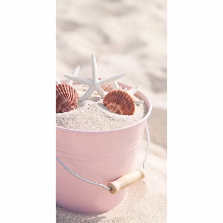 Strand - Schelpen - Zomer - Roze - Decoratie Behang Vlies klein -3d_website