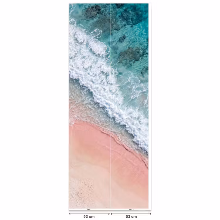 Strand - Oceaan - Golven - Roze Zand - Natuur Behang Vlies klein -USP_banen