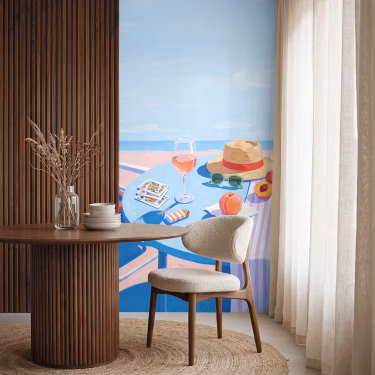 Tapete - Strand – Picknick – Sommer - Strand - Picknick - Zomer Behang Vlies klein